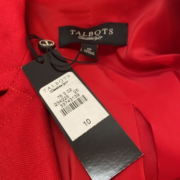 Talbots red jacket tailored raglan sleeve Designed - Picture 8 of 10